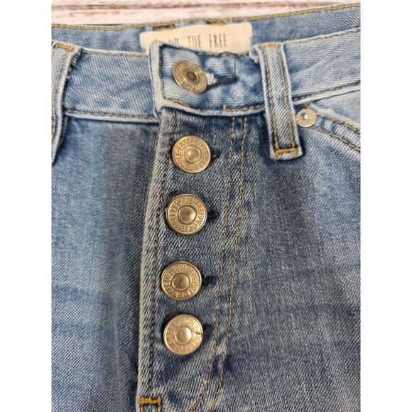 We The Free women's high rise raw hem jeans size 25 - Picture 3 of 9